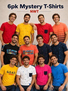 6pcs Mens Graphic Tees